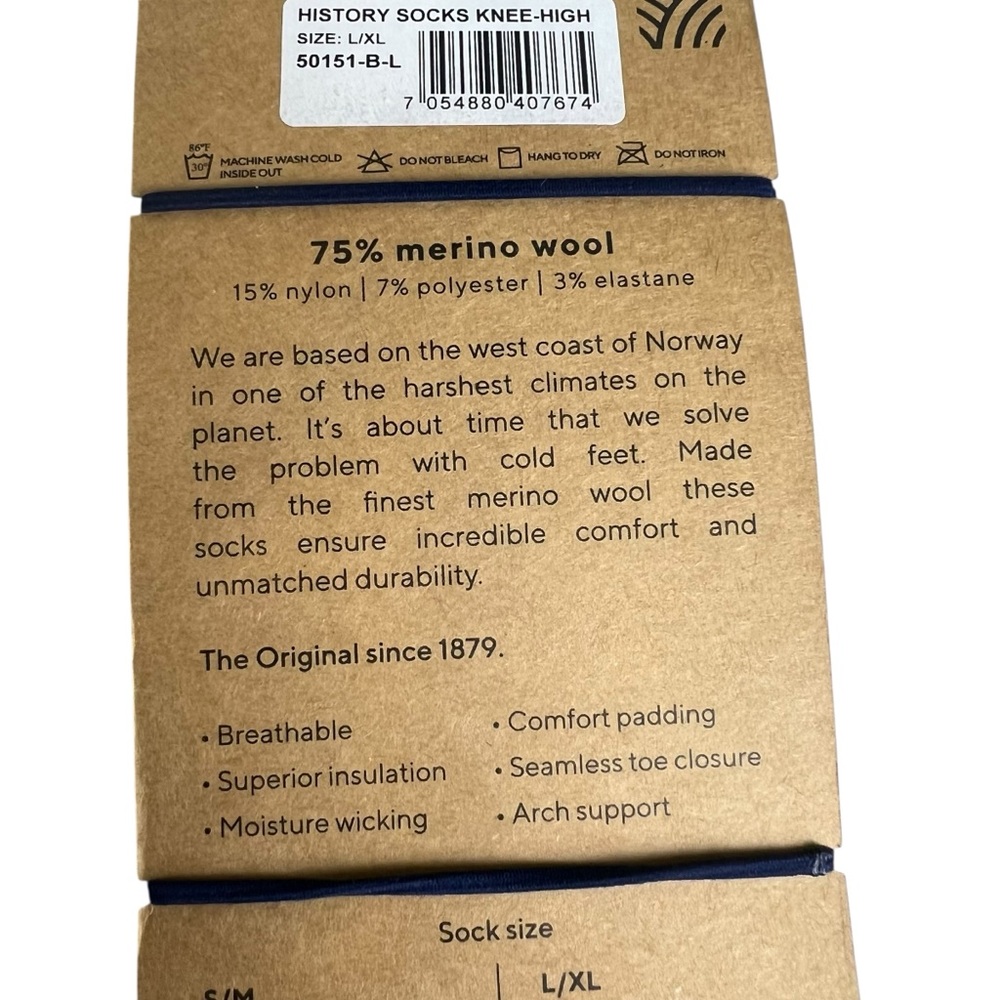 Dale of Norway NEW Nordic Red Unisex Merino Wool History Knee Socks L/XL - Picture 6 of 8